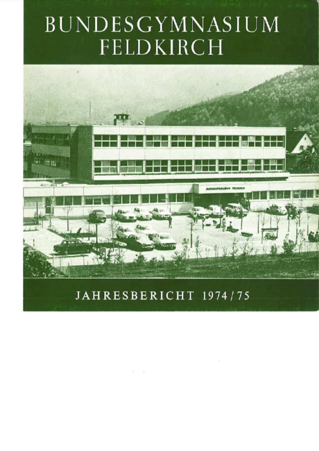 Jahresbericht 1974-1975 Deckblatt