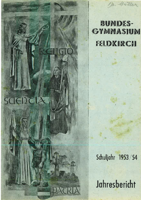 Jahresbericht 1953-1954 Deckblatt