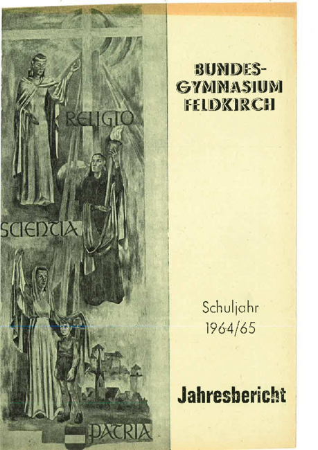 Jahresbericht 1964-1965 Deckblatt