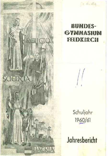 Jahresbericht 1960-1961 Deckblatt
