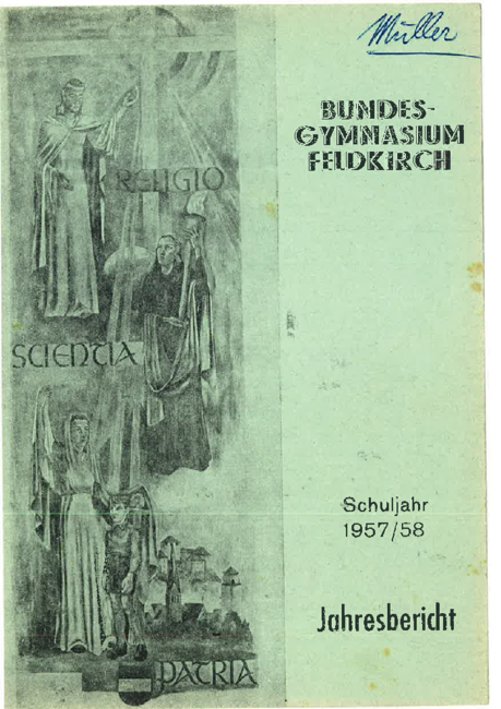 Jahresbericht 1957-1958 Deckblatt