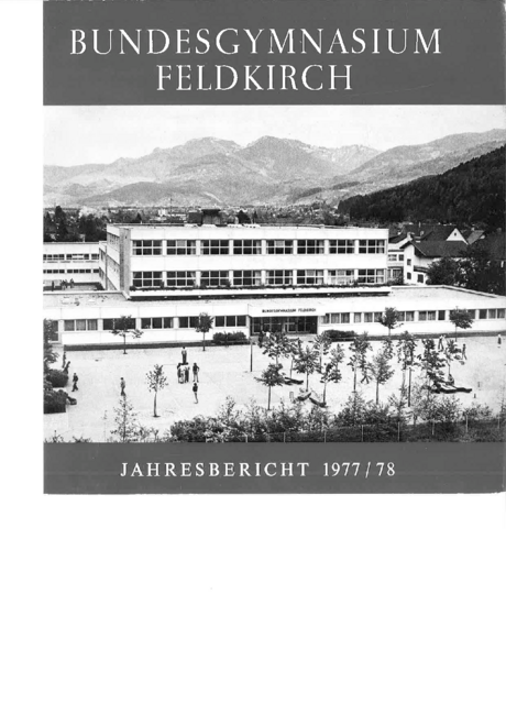 Jahresbericht 1977-1978 Deckblatt