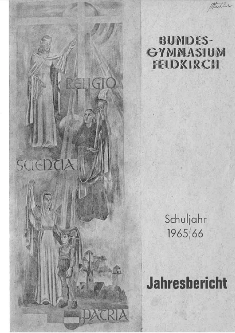 Jahresbericht 1965-1966 Deckblatt
