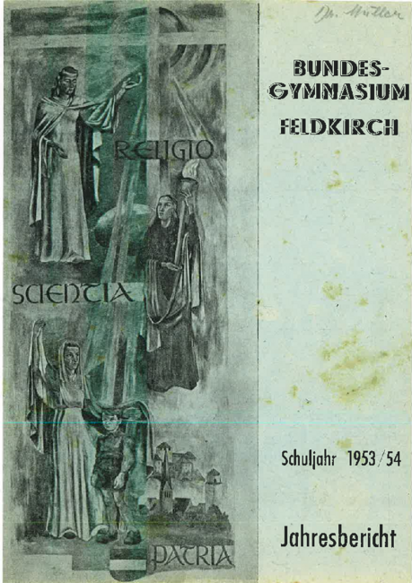 Jahresbericht 1953-1954 Deckblatt