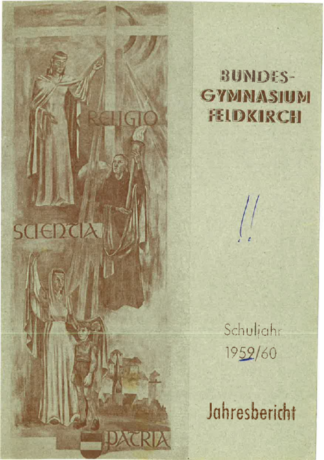 Jahresbericht 1959-1960 Deckblatt