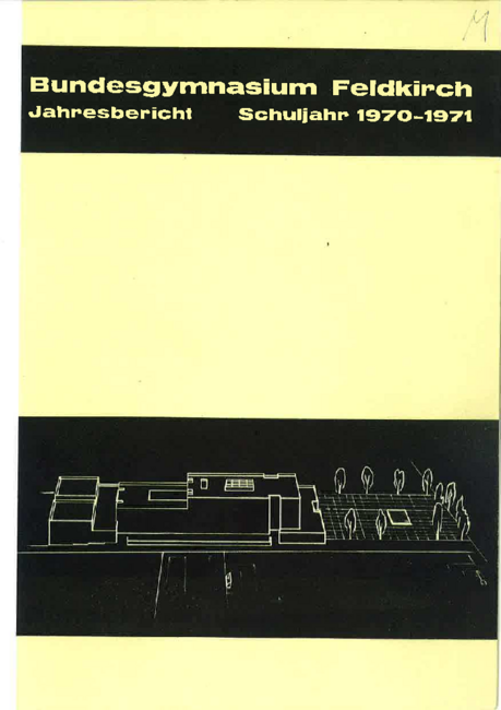 Jahresbericht 1970-1971 Deckblatt