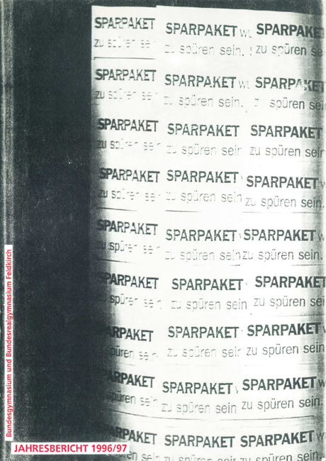 Jahresbericht 1996-1997 Deckblatt